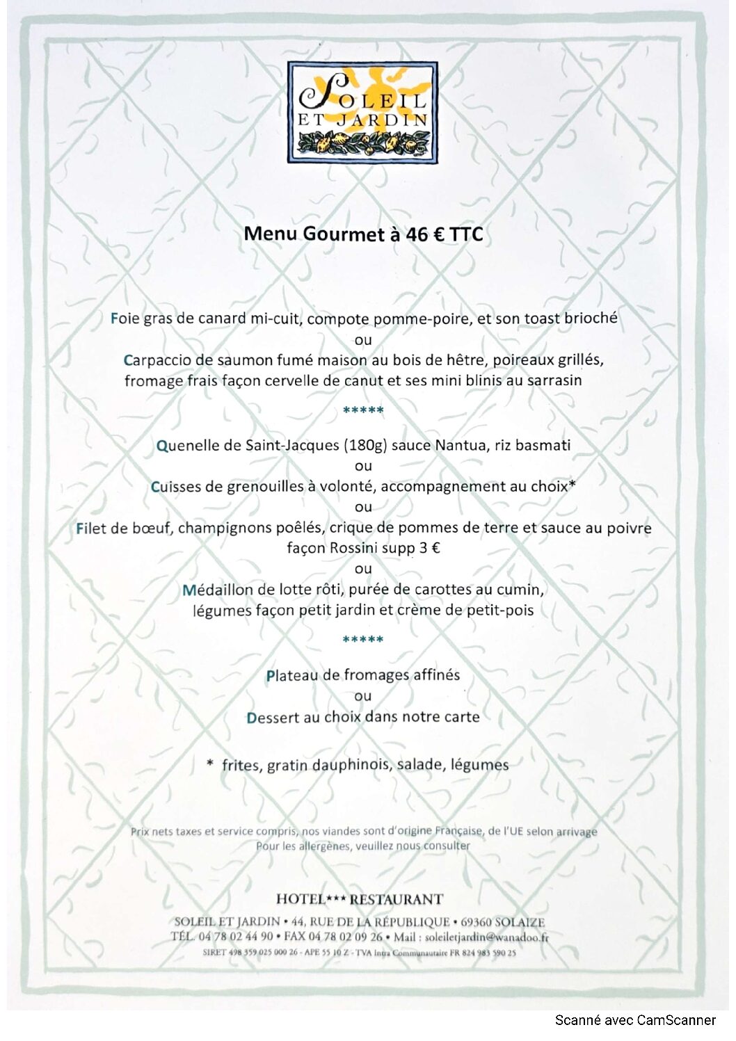 menu gourmet fev mars